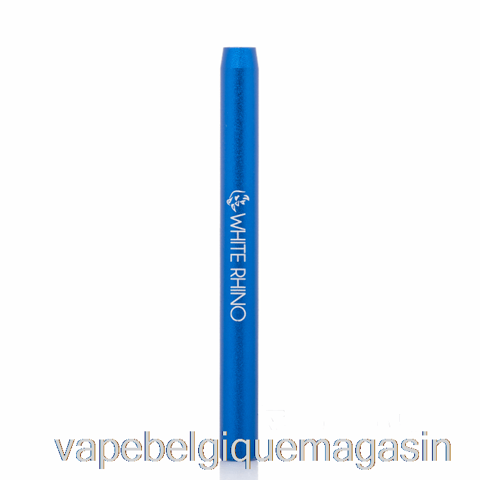 Vape Belgique Tube De Dégustation De Chauve-souris En Métal Blanc Rhino Bleu